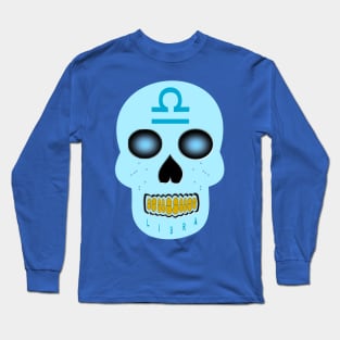 Star Sign Skull Libra Long Sleeve T-Shirt